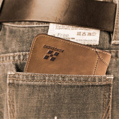 Men's Short Leather Wallet Retro Three Fold Multi-card Wallet