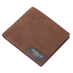 Men's Short Frosted Leather Wallet