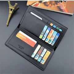 Men's Wallet Soft Skin PU Wallet 3 Fold Multi-Card Slot Large-Capacity Wallet