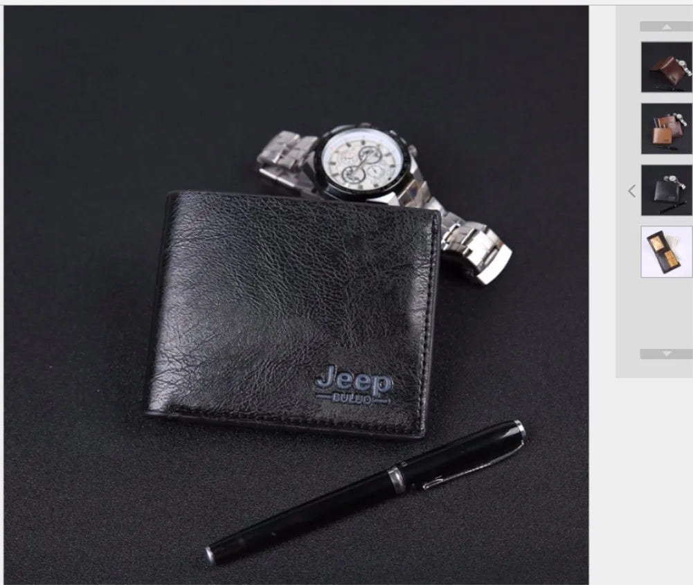 Men's Wallet Solid Half Fold Large Capacity Waterproof Practical Wallet