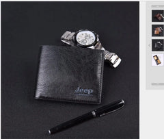 Men's Wallet Solid Half Fold Large Capacity Waterproof Practical Wallet