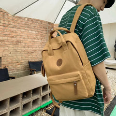Canvas College Backpack Outdoor Travel Bag Girl Boy Laptop Student School