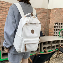 Canvas College Backpack Outdoor Travel Bag Girl Boy Laptop Student School