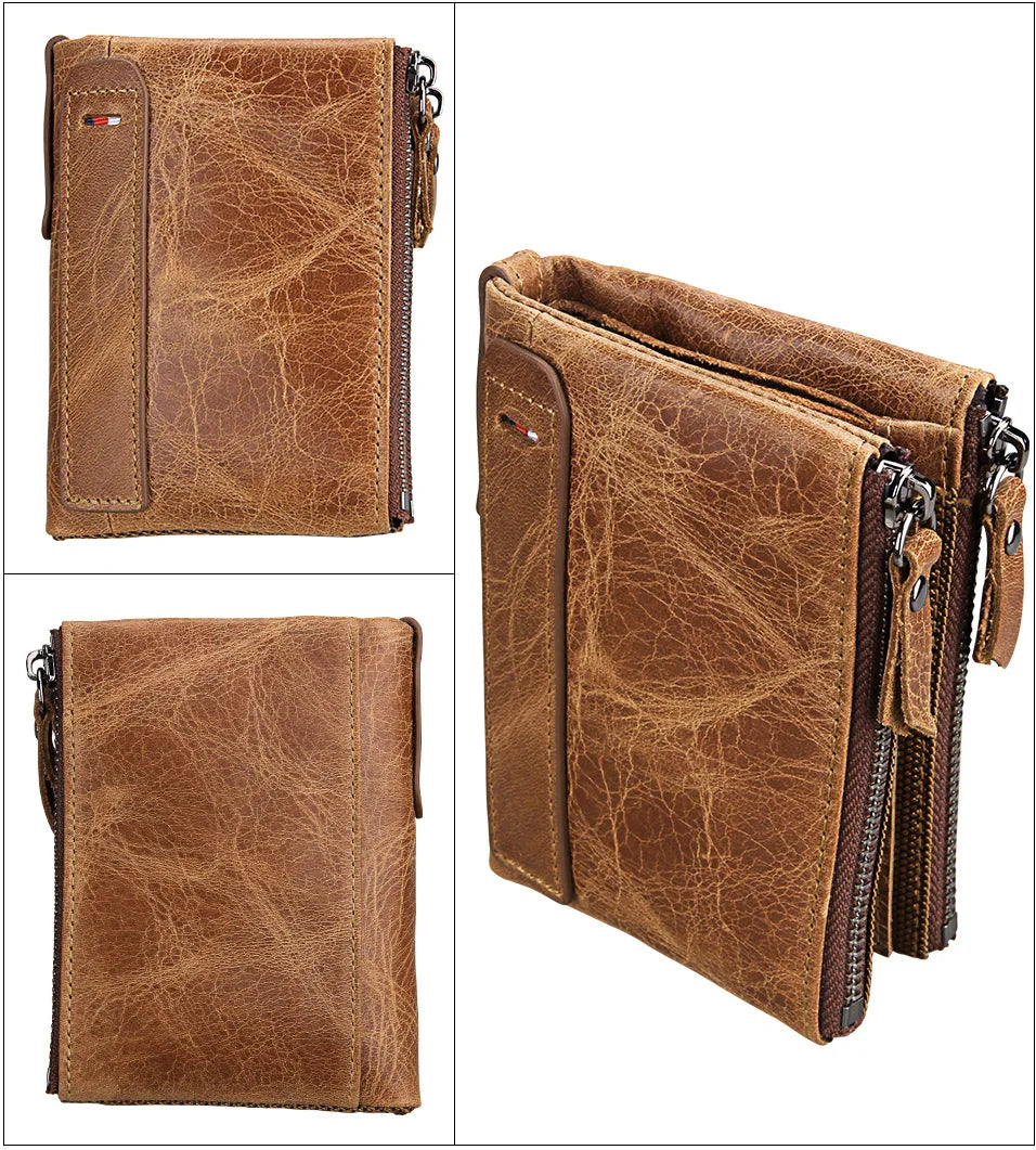 RFID Blocking Leather Men Wallet Purse Identity Protection MRF32