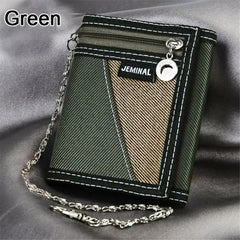Mens Boys Canvas Trifold Sports Cash Wallet Holder