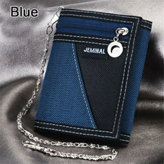 Mens Boys Canvas Trifold Sports Cash Wallet Holder