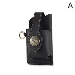 Vintage Leather Men's Waist Bag Belt Pouch Fanny Pack