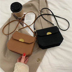 Solid Flap Bag Women PU Leather Crossbody Bags For Women