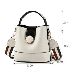 Bucket Shoulder Bag Large Capacity Vintage Lady Handbag