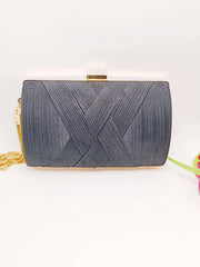 Metal Tassel Clutch Bag With Chain Shoulder Handbag Silk Purse Evening Bag