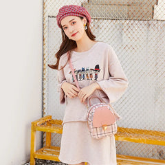 Plaid Mini Backpack for Teen Girl