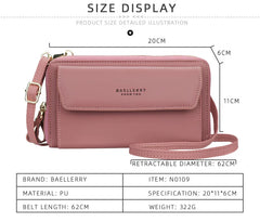 Mini Crossbody Shoulder Bag for Women with High Cell Phone Pocket
