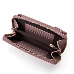 Women Crossbody Bag PU Leather Single Shoulder Classic Casual Soild Card Clip