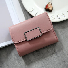 Solid Small Wallet Women Short Mini All-match Square Casual Students