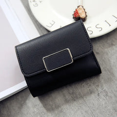 Solid Small Wallet Women Short Mini All-match Square Casual Students