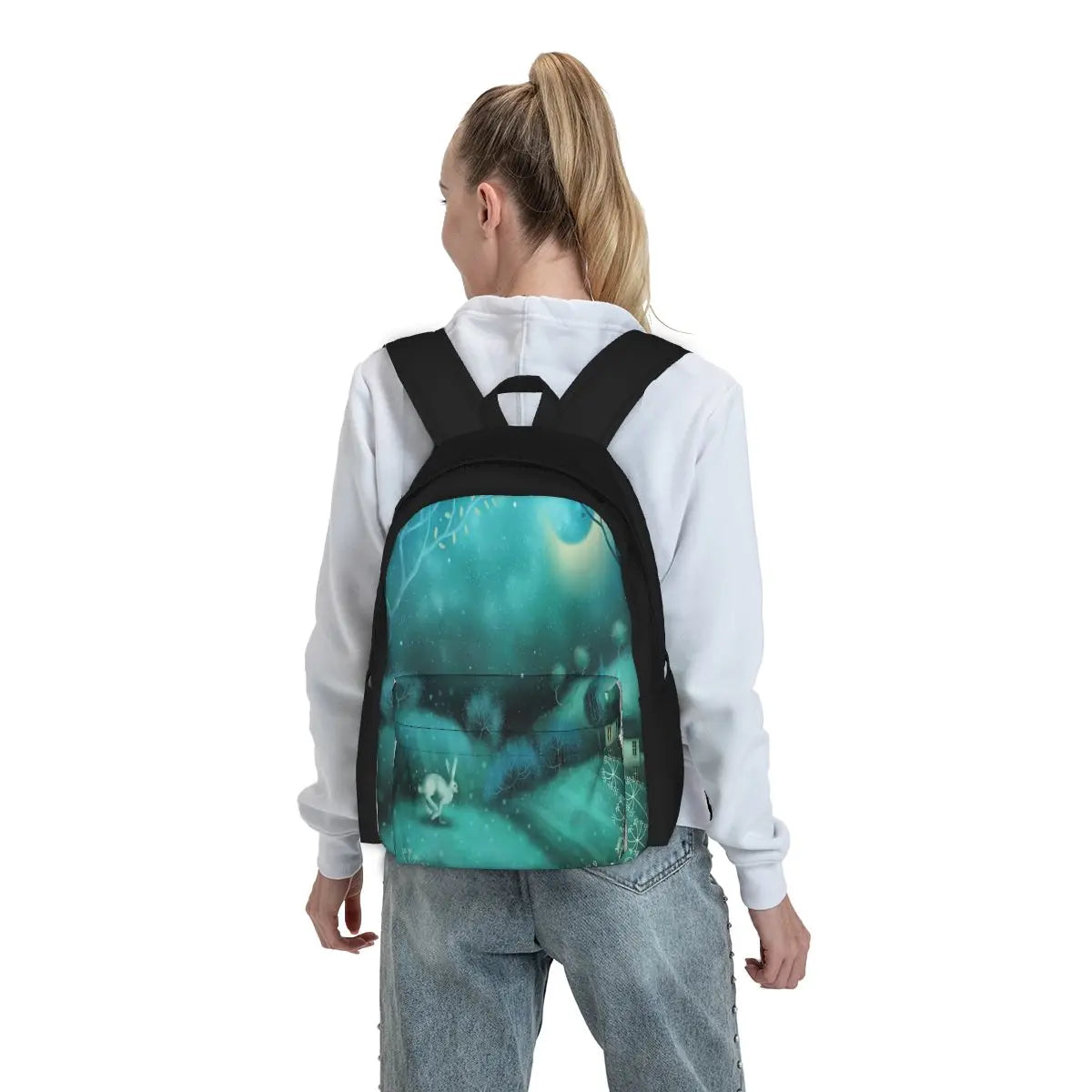 Moon Hare Waterproof Backpack for Men and Women