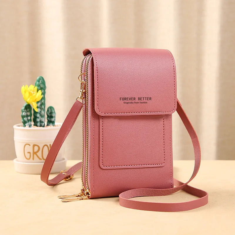 Women Touch Screen Mobile Bag Wallet Outdoor Shoulder Messenger Bag