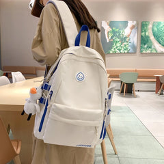Multi-Pocket Female Backpack School Bag Teenage Girls Boys Big Capacity Rucksack