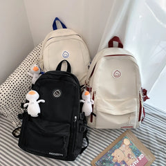 Multi-Pocket Female Backpack School Bag Teenage Girls Boys Big Capacity Rucksack