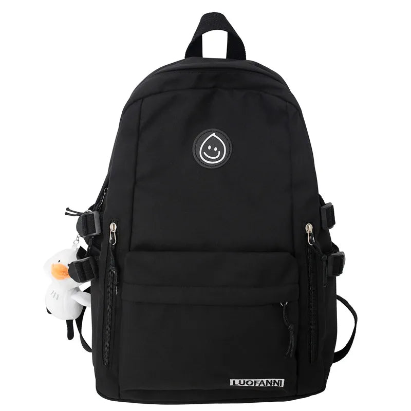 Multi-Pocket Female Backpack School Bag Teenage Girls Boys Big Capacity Rucksack