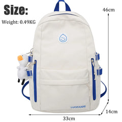 Multi-Pocket Female Backpack School Bag Teenage Girls Boys Big Capacity Rucksack