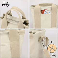 Japanese Large Capacity Canvas Crossbody Bag with Zipper