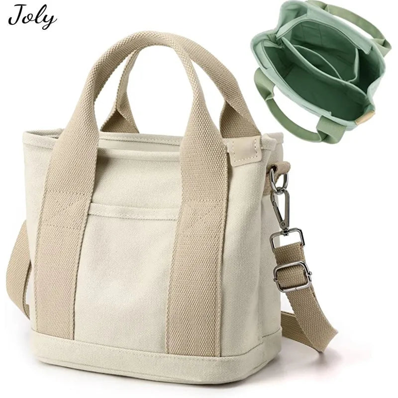 Japanese Large Capacity Canvas Crossbody Bag with Zipper