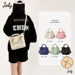 Japanese Large Capacity Canvas Crossbody Bag with Zipper