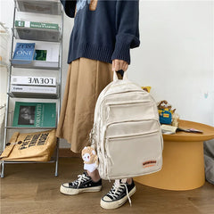 Waterproof Nylon Student Backpack School Bags for Teenage Girls