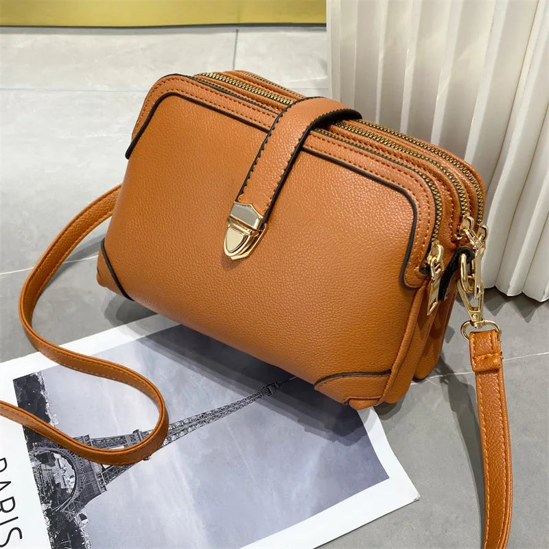Soft Leather Shoulder Bag Large Capacity Single Shoulder Cross Body Women's Bag