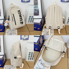 Letter Print Women Backpack Waterproof Nylon School Bag Female College Student B