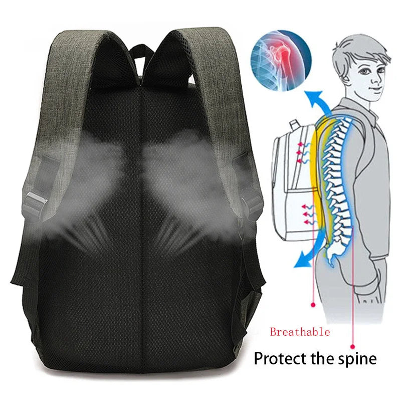 Waterproof Laptop Backpack Men School Bags Large Capacity Oxford Travel Bag