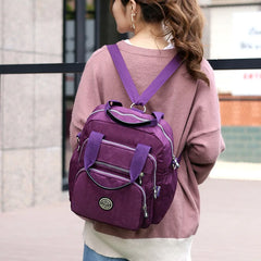Waterproof Nylon Women Handbag & Backpack Laptop School Bags