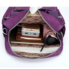 Waterproof Nylon Women Handbag & Backpack Laptop School Bags
