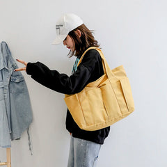 Multifunctional Travel Canvas Handbags for Women Casual Shopping Shoulder Bags