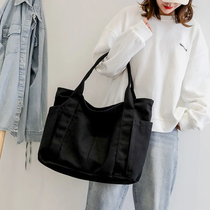 Multifunctional Travel Canvas Handbags for Women Casual Shopping Shoulder Bags