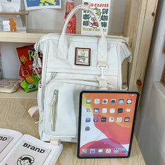 Multifunctional Women's Nylon Backpack Laptop School Handbag