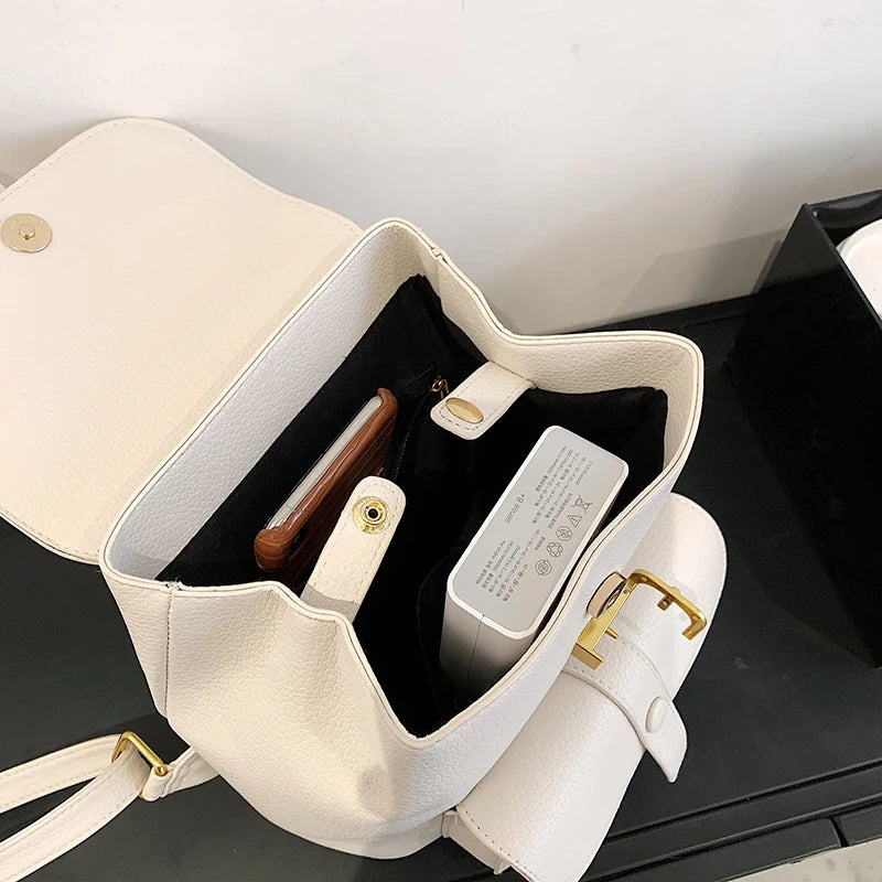 Stylish Cowhide Leather Backpack