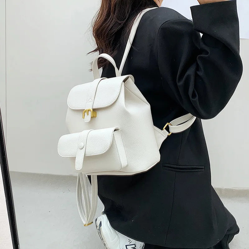 Natural Cowhide Large-capacity Leather Backpack