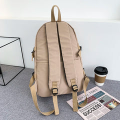 Panelled Waterproof Nylon Women Backpack for Teenage Girls