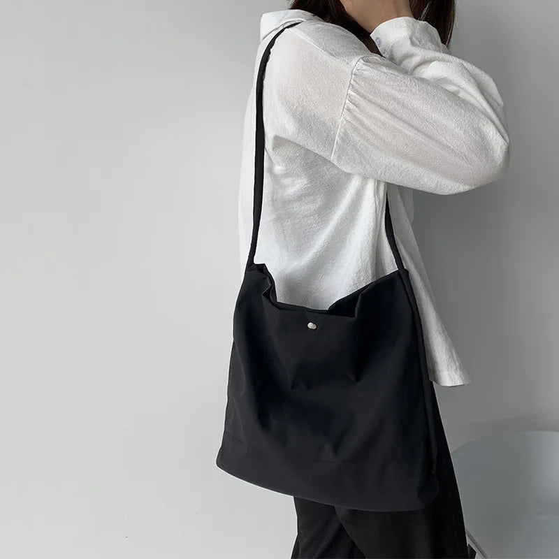 Nylon Canvas Shoulder Bag for Women Eco Shopping Tote Bags Handbags