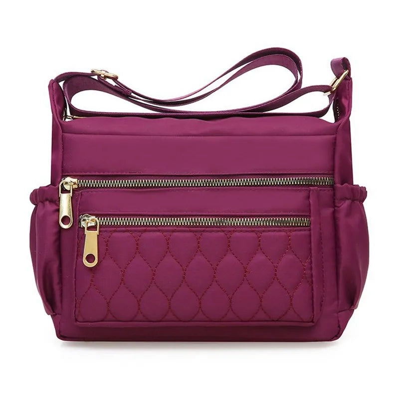 Nylon Diagonal Crossbody Bag for Women
