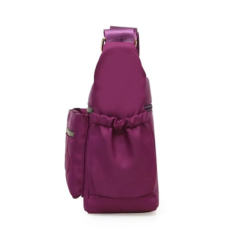 Nylon Diagonal Crossbody Bag for Women
