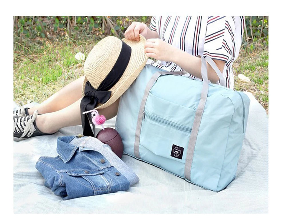 Nylon Foldable Travel Bags Weekend Organizer Clothes Storage Unisex