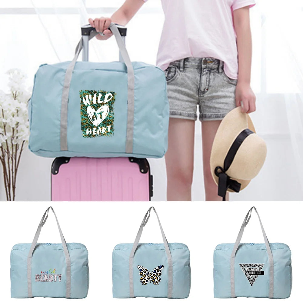 Nylon Foldable Travel Bags Waterproof Weekend Organizer Large Capacity