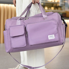 Nylon Travel Gym Bag Men Women Shoulder Weekend Handbag