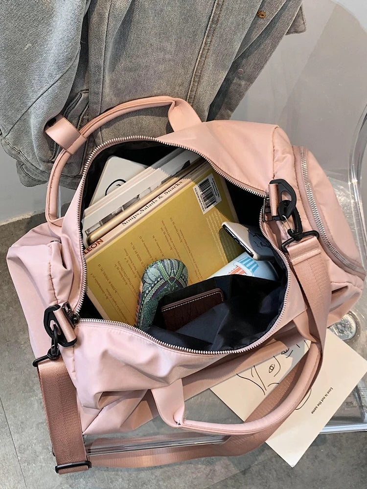 Nylon Travel Handbag Gym Bag Sports Shoulder Bag