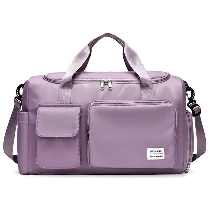 Nylon Travel Gym Bag Men Women Shoulder Weekend Handbag