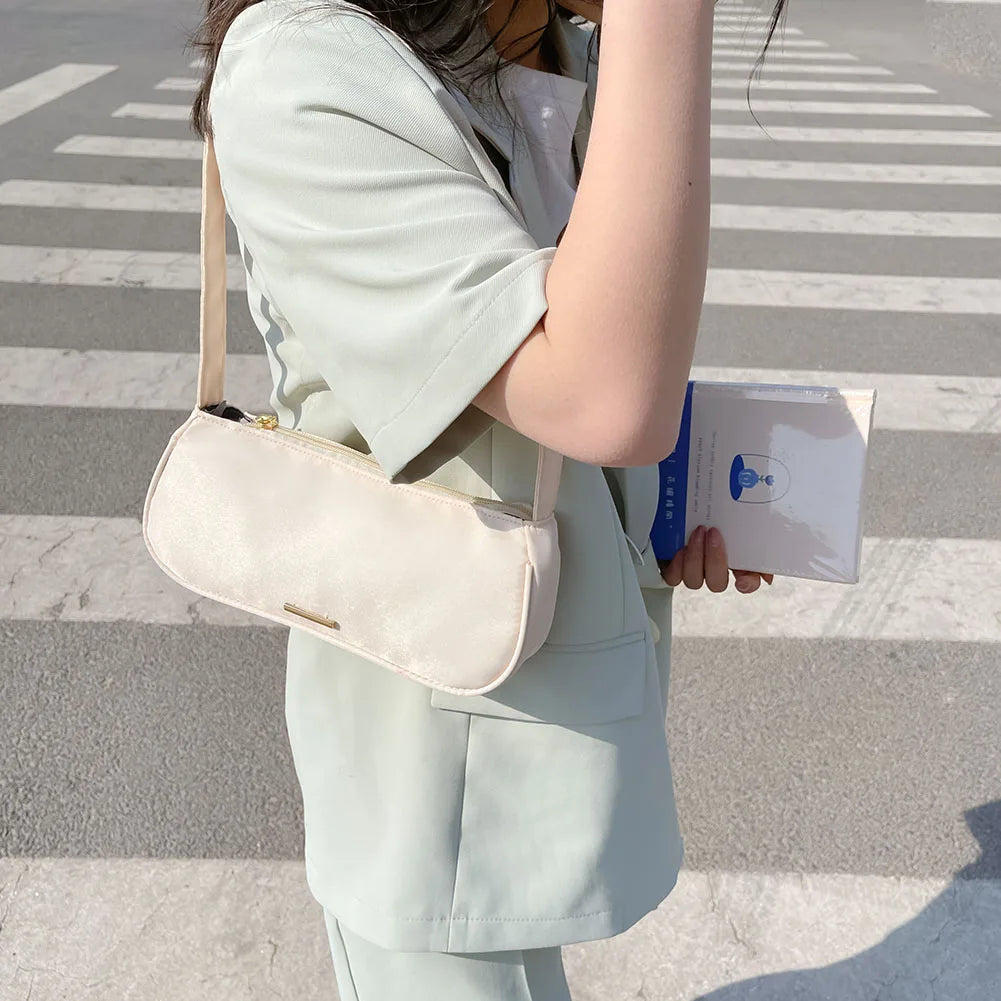 Nylon Totes Bags Shoulder Underarm Bag Women Casual Solid Handbags