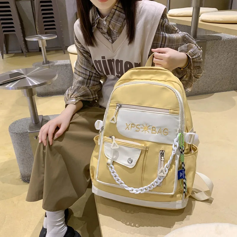 Nylon Waterproof School Bags Teenage Girls Backpacks Women Travel Bags